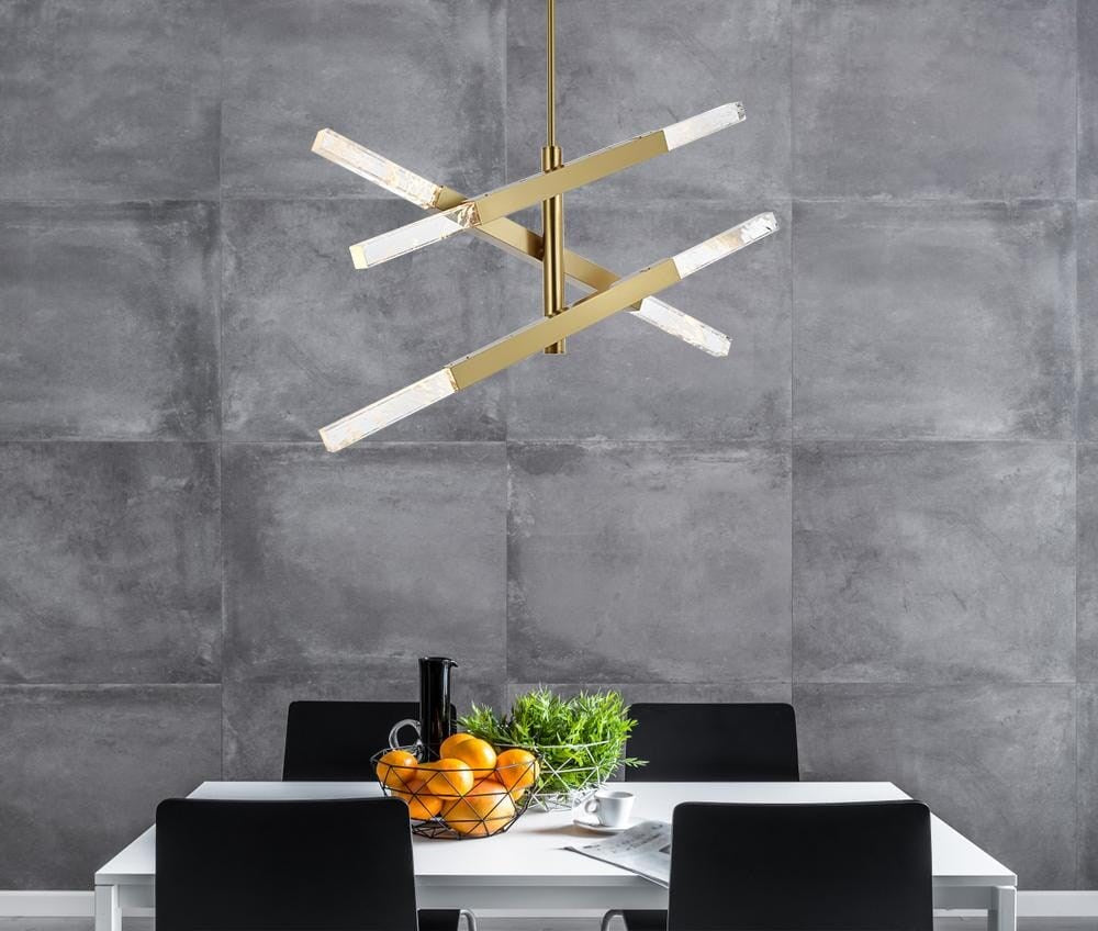 3-Bar Pendant In Satin Gold