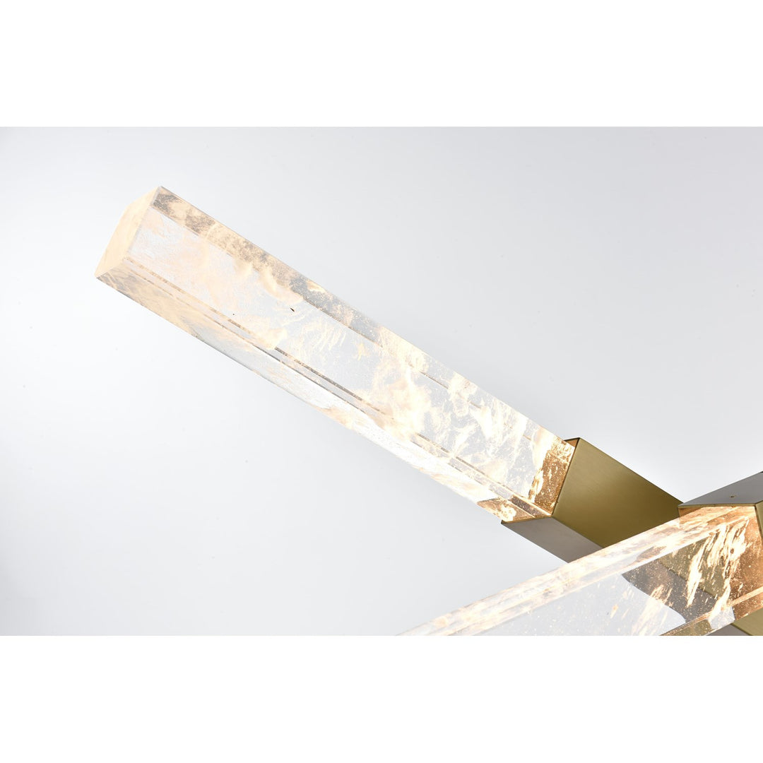 3-Bar Pendant In Satin Gold