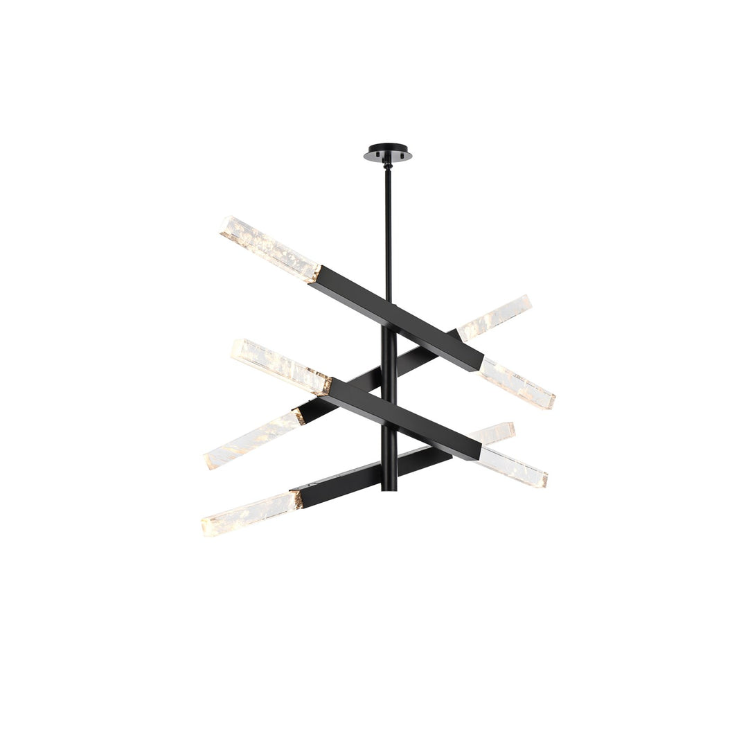 4-Bar Pendant In Black by Elegant Lighting