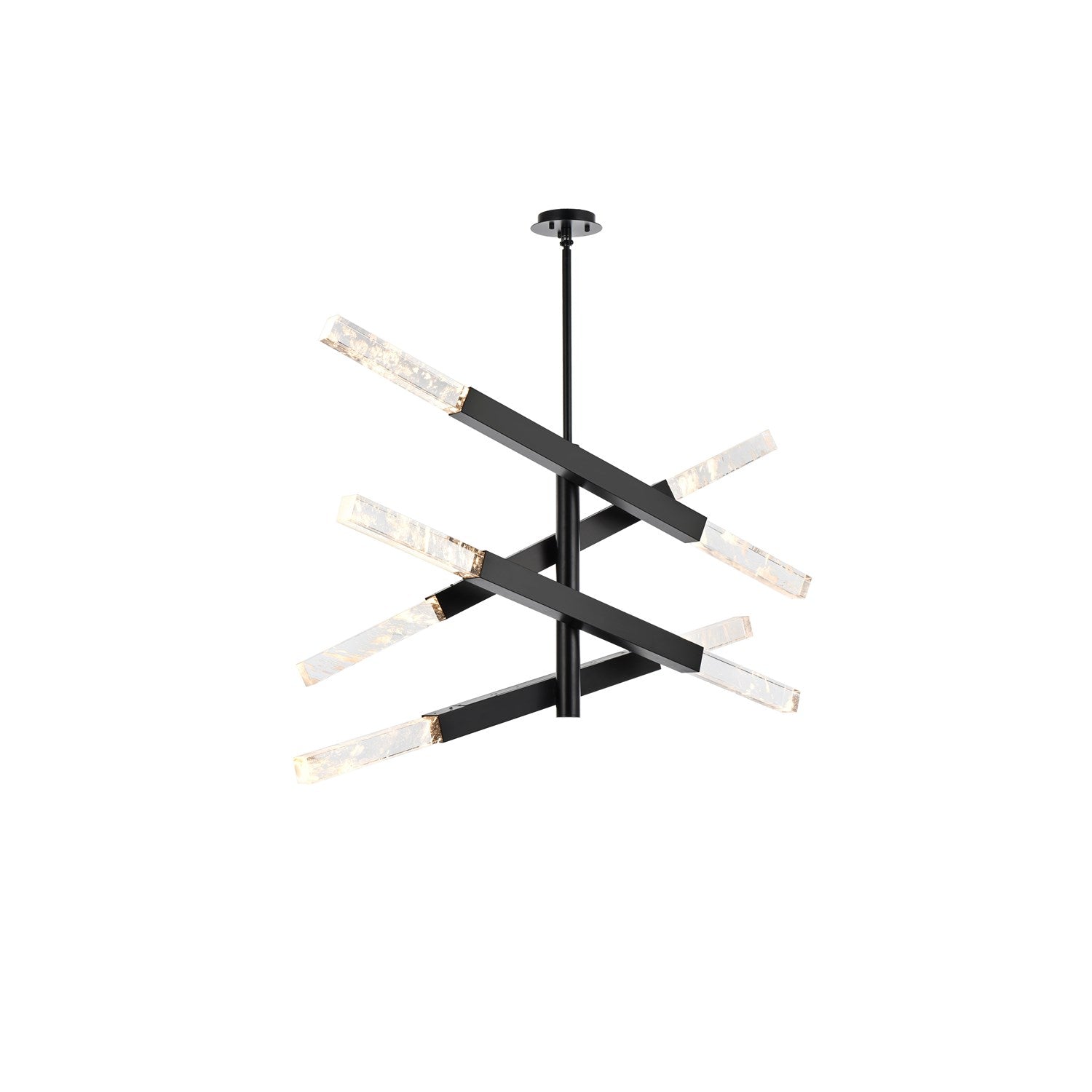 4-Bar Pendant In Black by Elegant Lighting