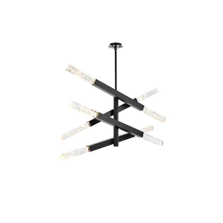 4-Bar Pendant In Black by Elegant Lighting