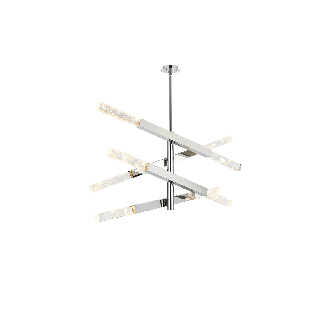 4-Bar Pendant In Chrome by Elegant Lighting
