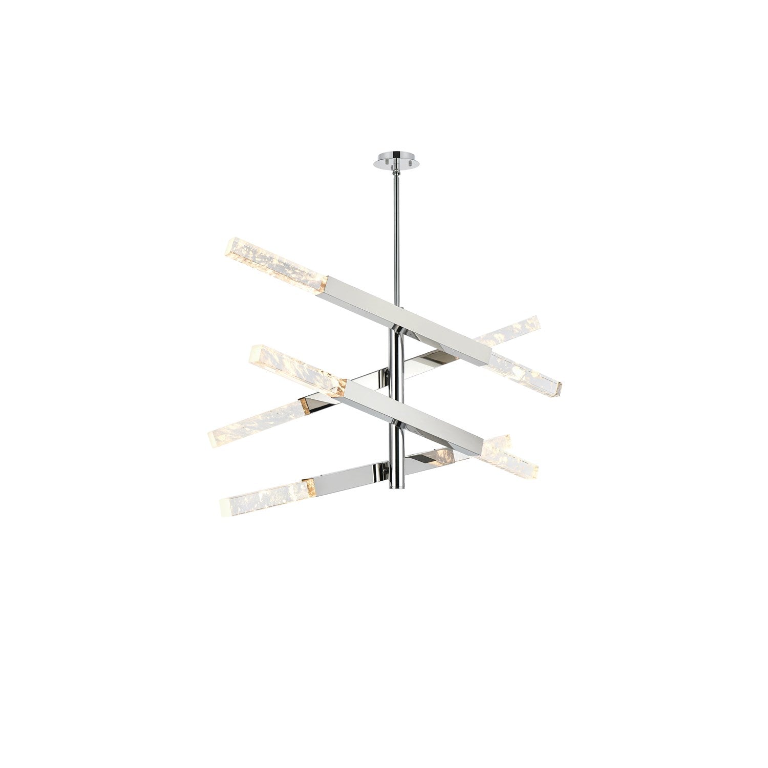 4-Bar Pendant In Chrome by Elegant Lighting
