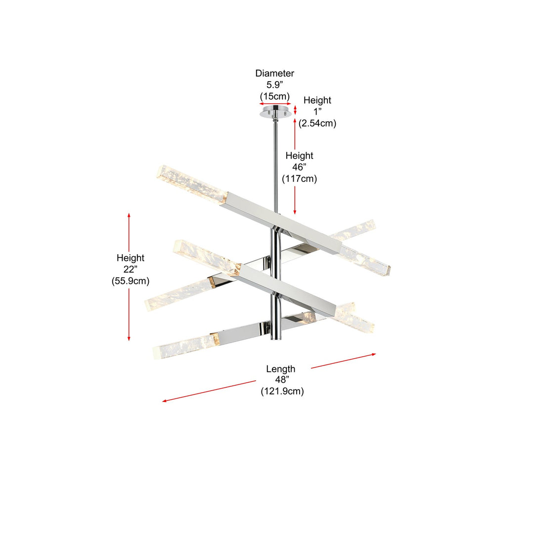 4-Bar Pendant In Chrome
