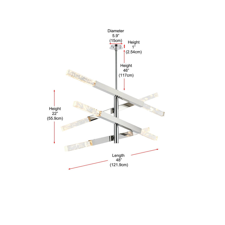4-Bar Pendant In Chrome