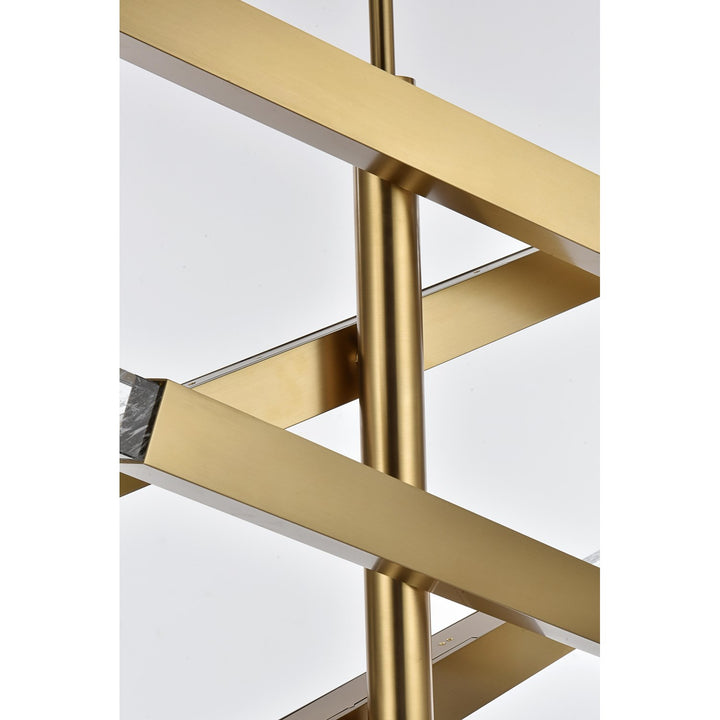 4-Bar Pendant In Satin Gold