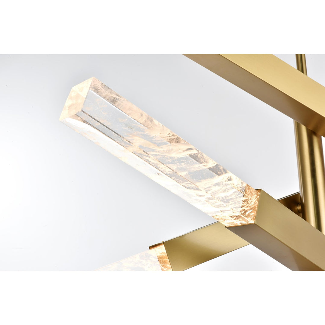 4-Bar Pendant In Satin Gold