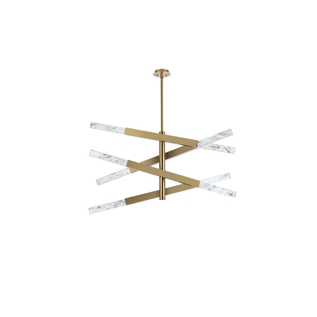 4-Bar Pendant In Satin Gold