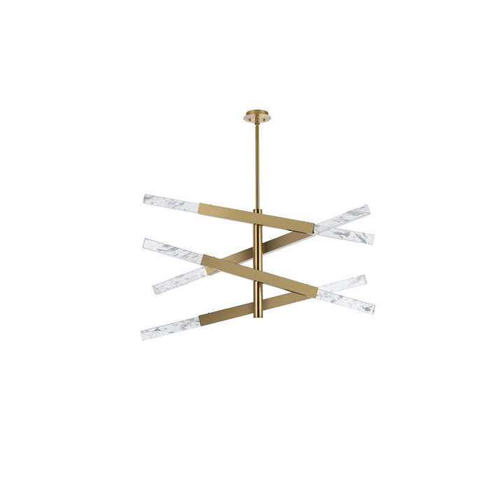 4-Bar Pendant In Satin Gold