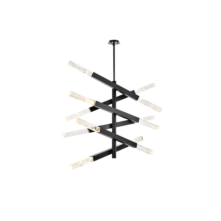 6-Bar Pendant In Black by Elegant Lighting