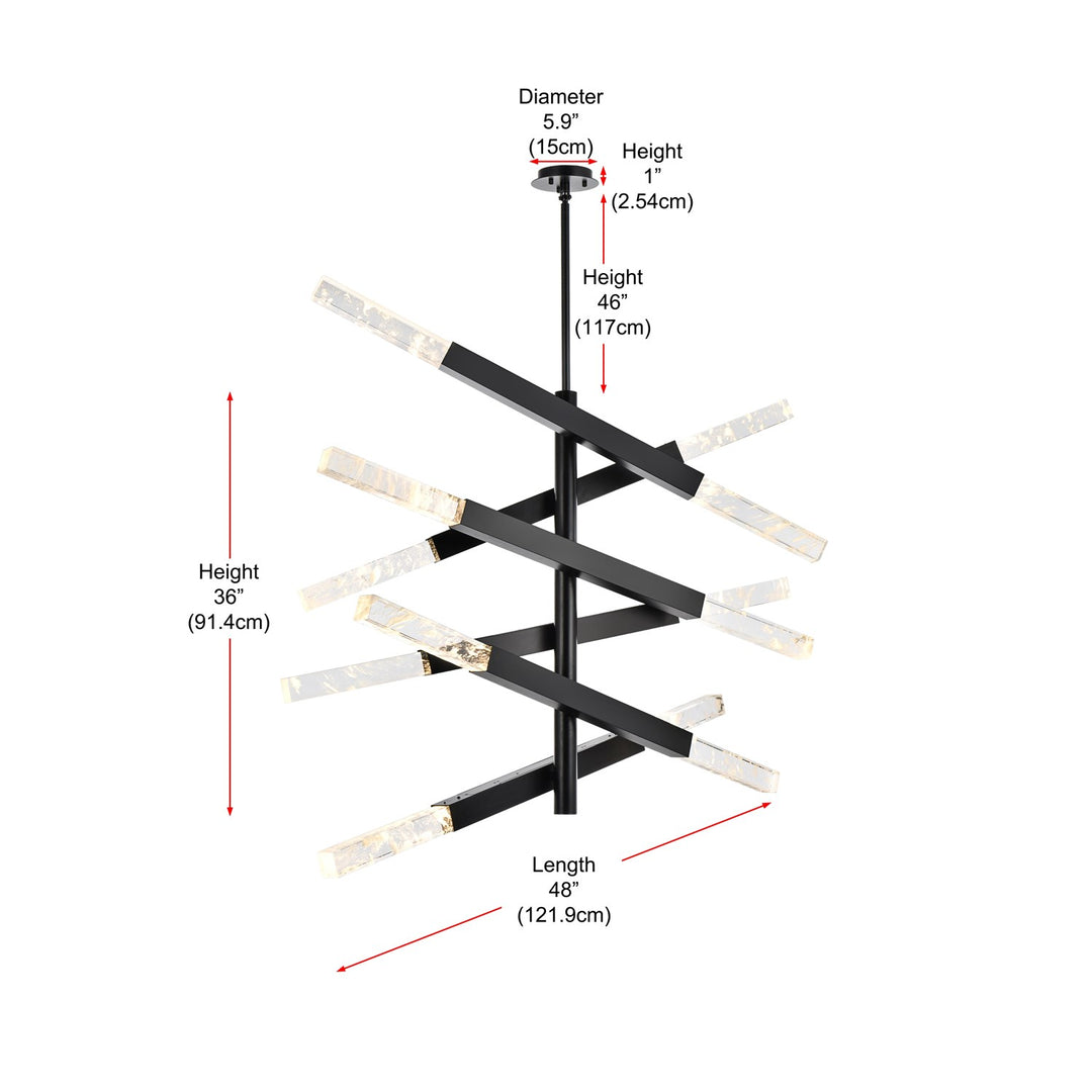 6-Bar Pendant In Black