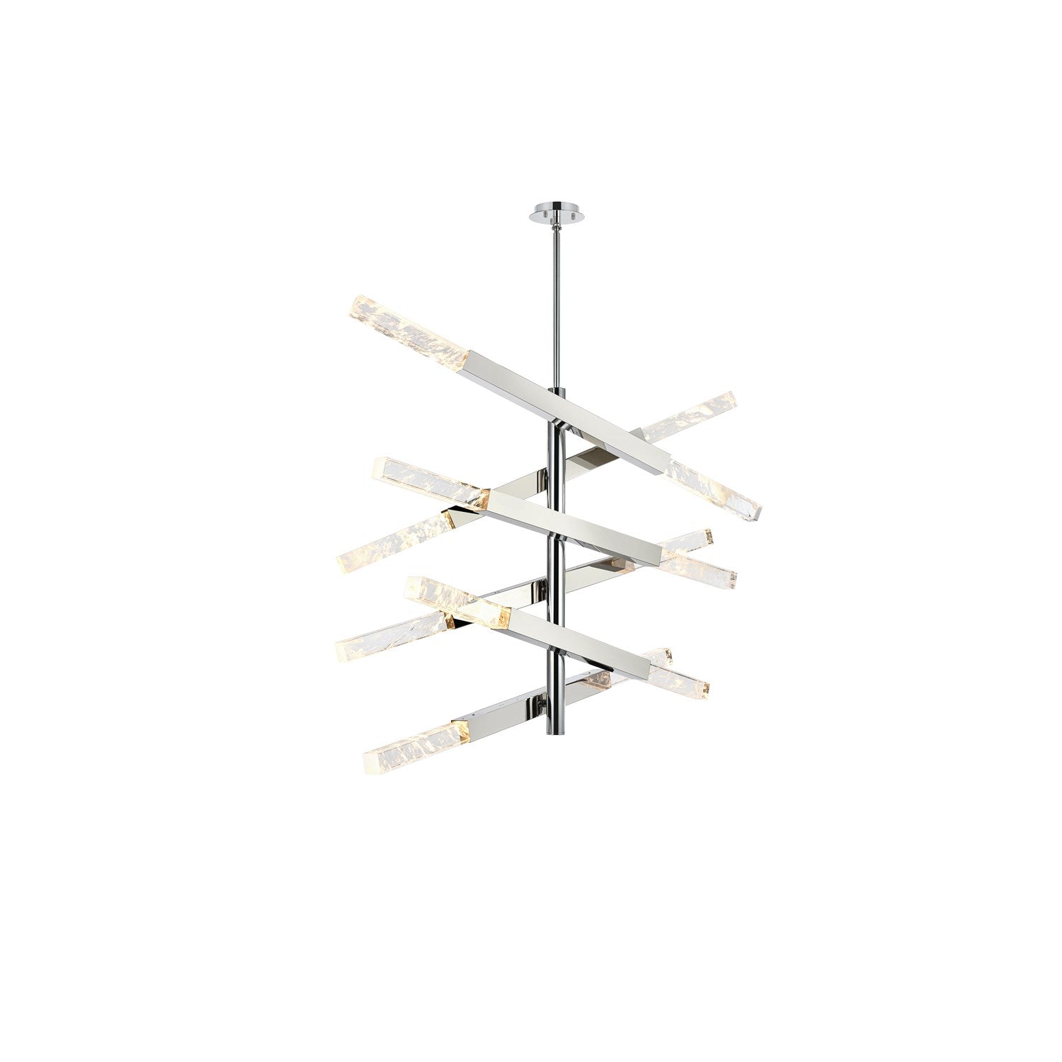 6-Bar Pendant In Chrome by Elegant Lighting