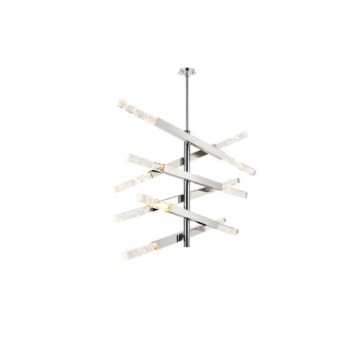 6-Bar Pendant In Chrome by Elegant Lighting