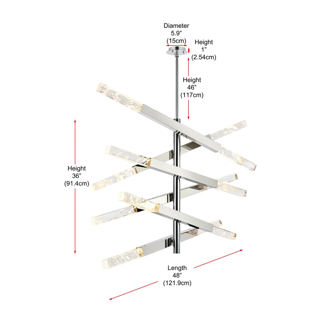 6-Bar Pendant In Chrome
