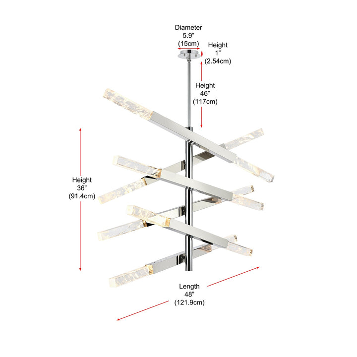6-Bar Pendant In Chrome