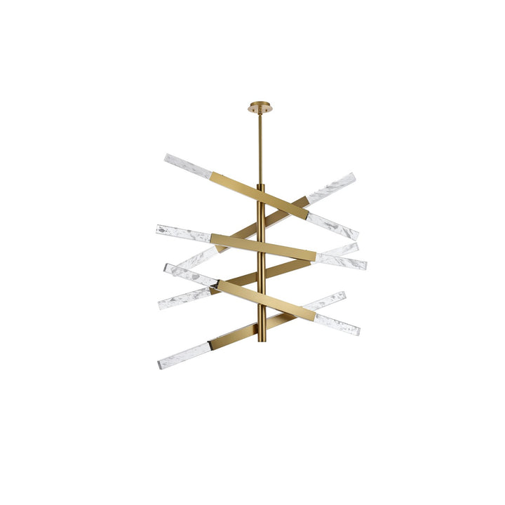 6-Bar Pendant In Satin Gold