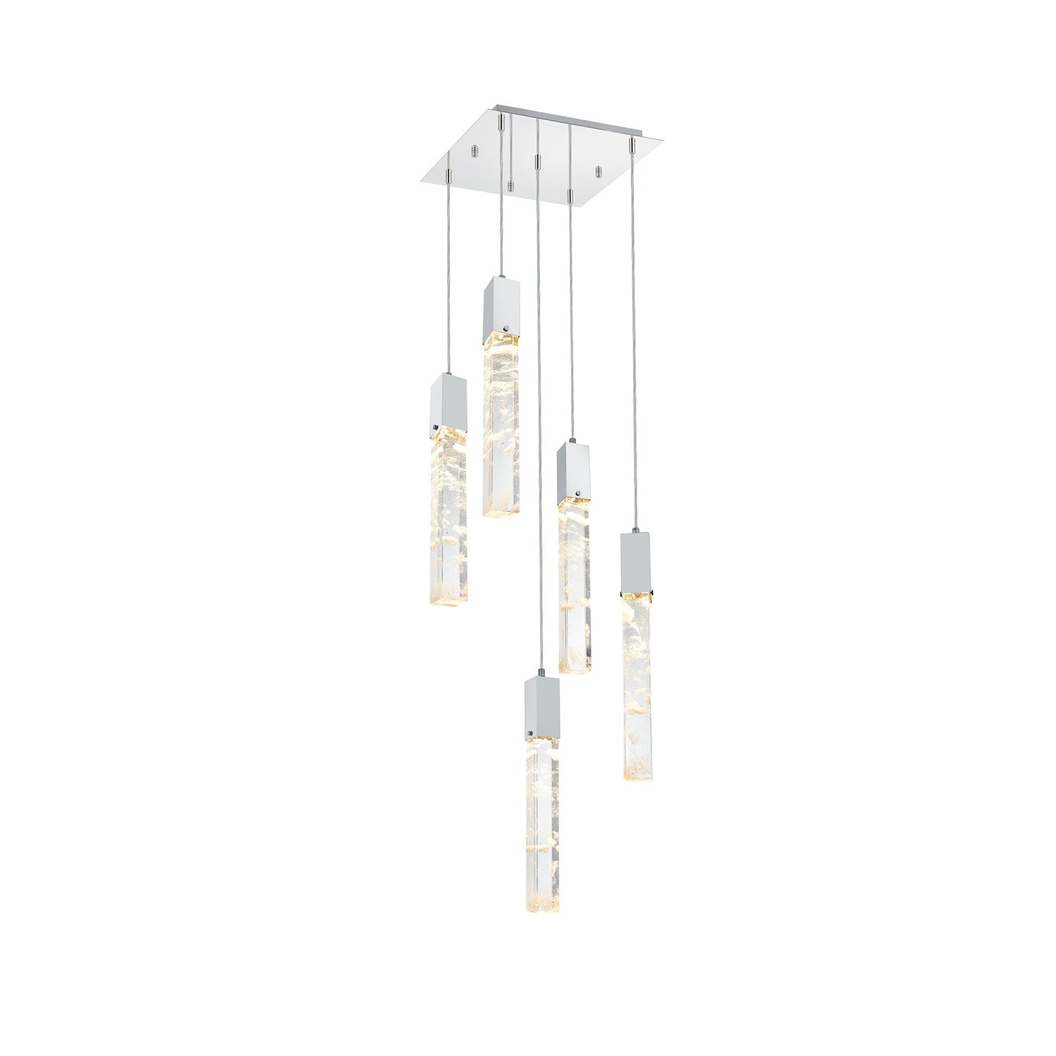 16 Inch Pendant In Chrome by Elegant Lighting