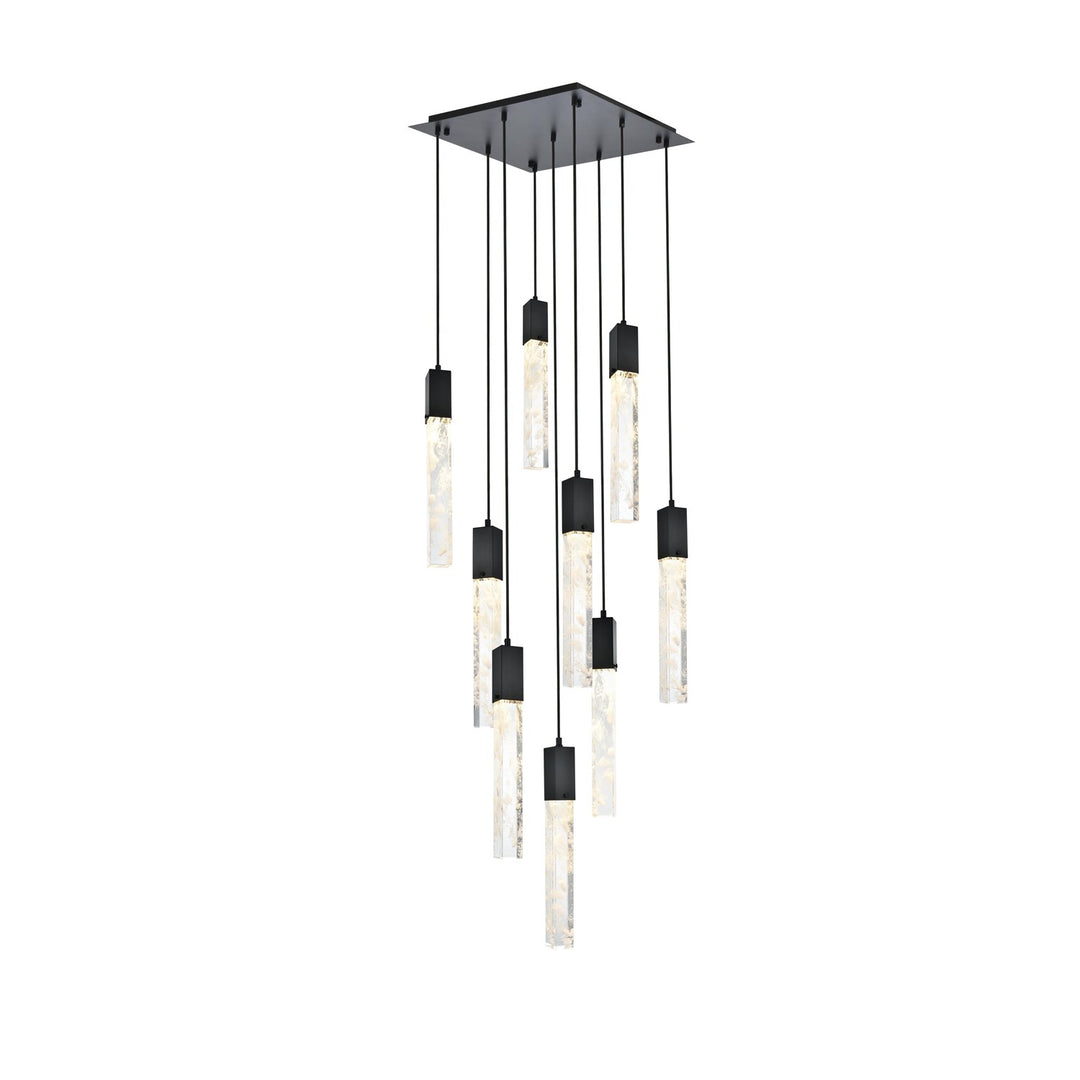 20 Inch Pendant In Black by Elegant Lighting