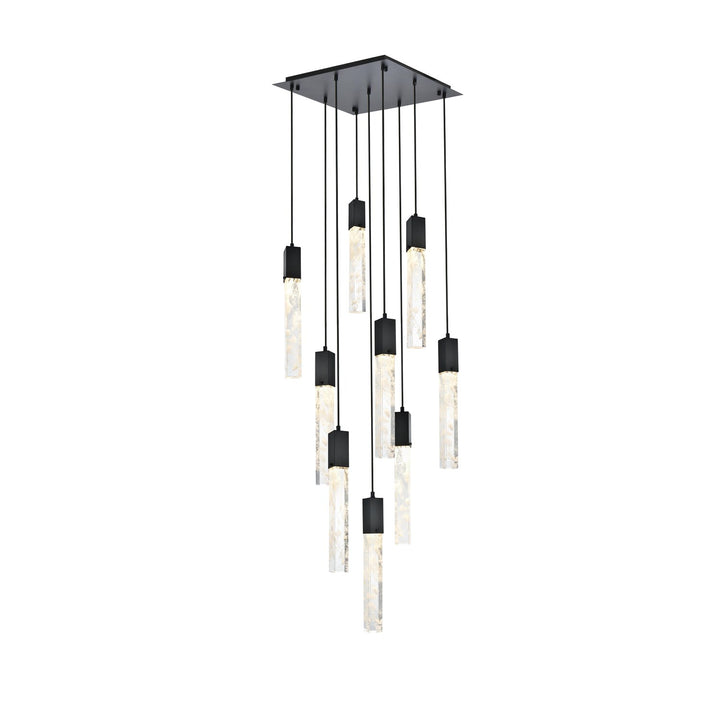 20 Inch Pendant In Black by Elegant Lighting