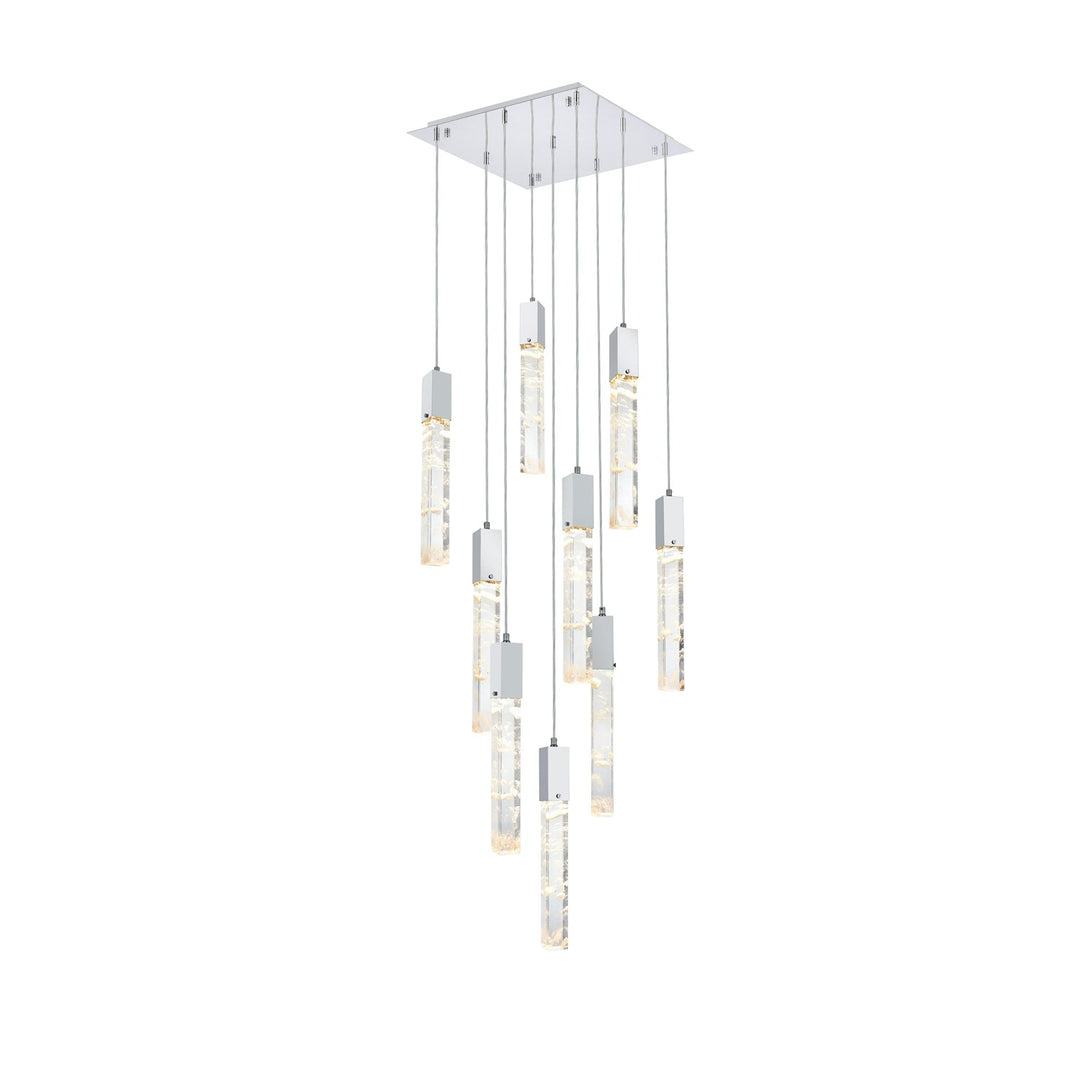 20 Inch Pendant In Chrome by Elegant Lighting