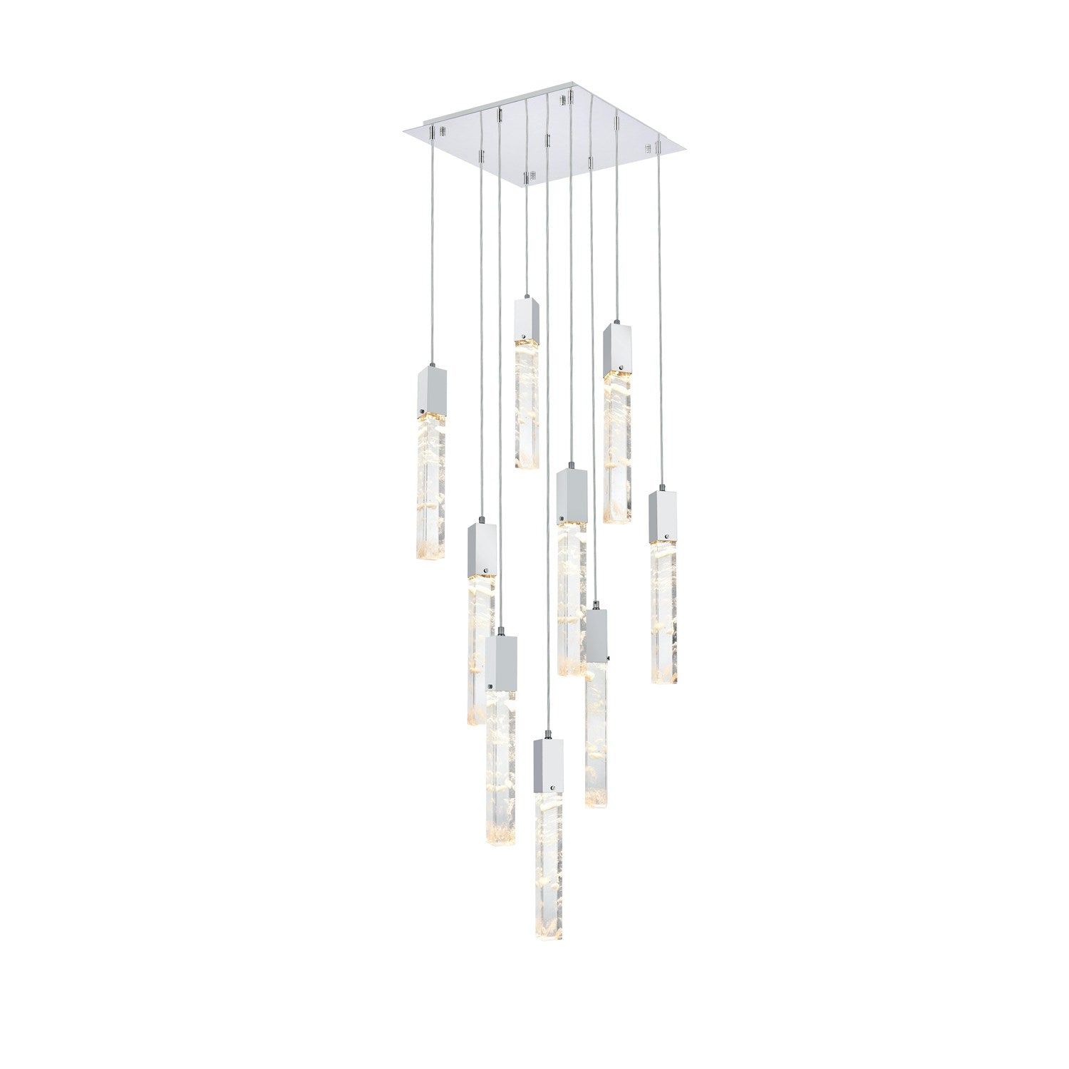 20 Inch Pendant In Chrome by Elegant Lighting