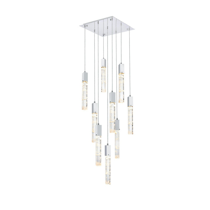 20 Inch Pendant In Chrome by Elegant Lighting