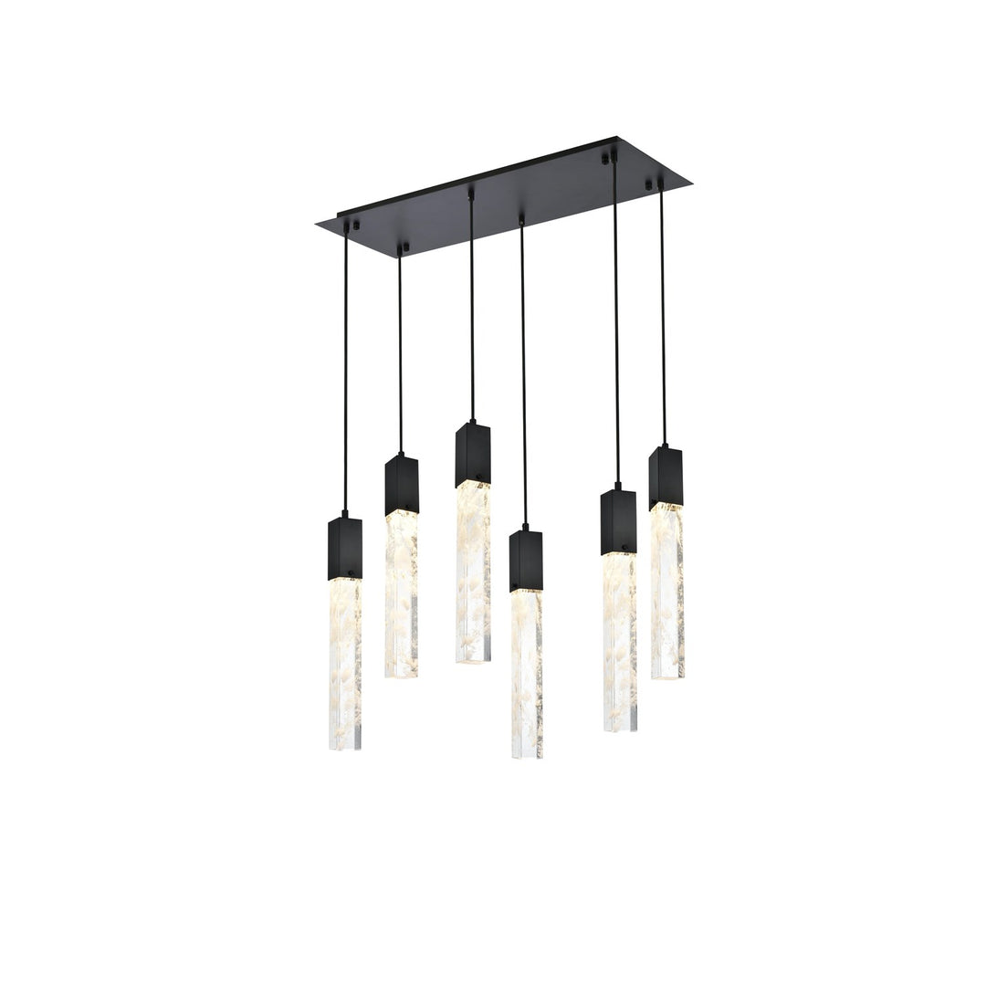 32 Inch Pendant In Black by Elegant Lighting