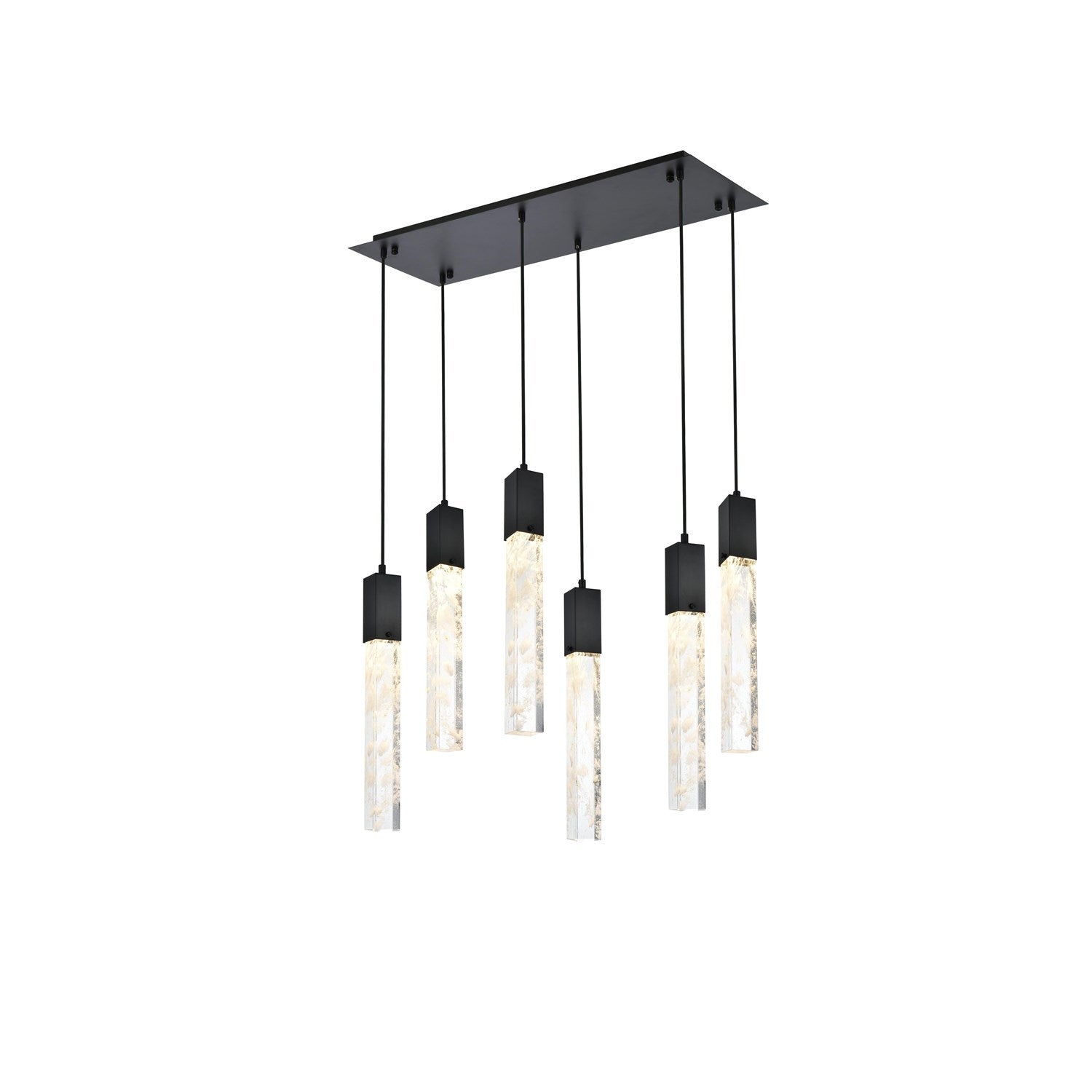32 Inch Pendant In Black by Elegant Lighting