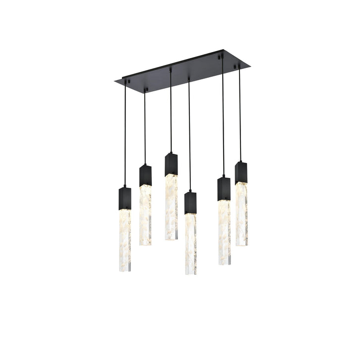 32 Inch Pendant In Black by Elegant Lighting
