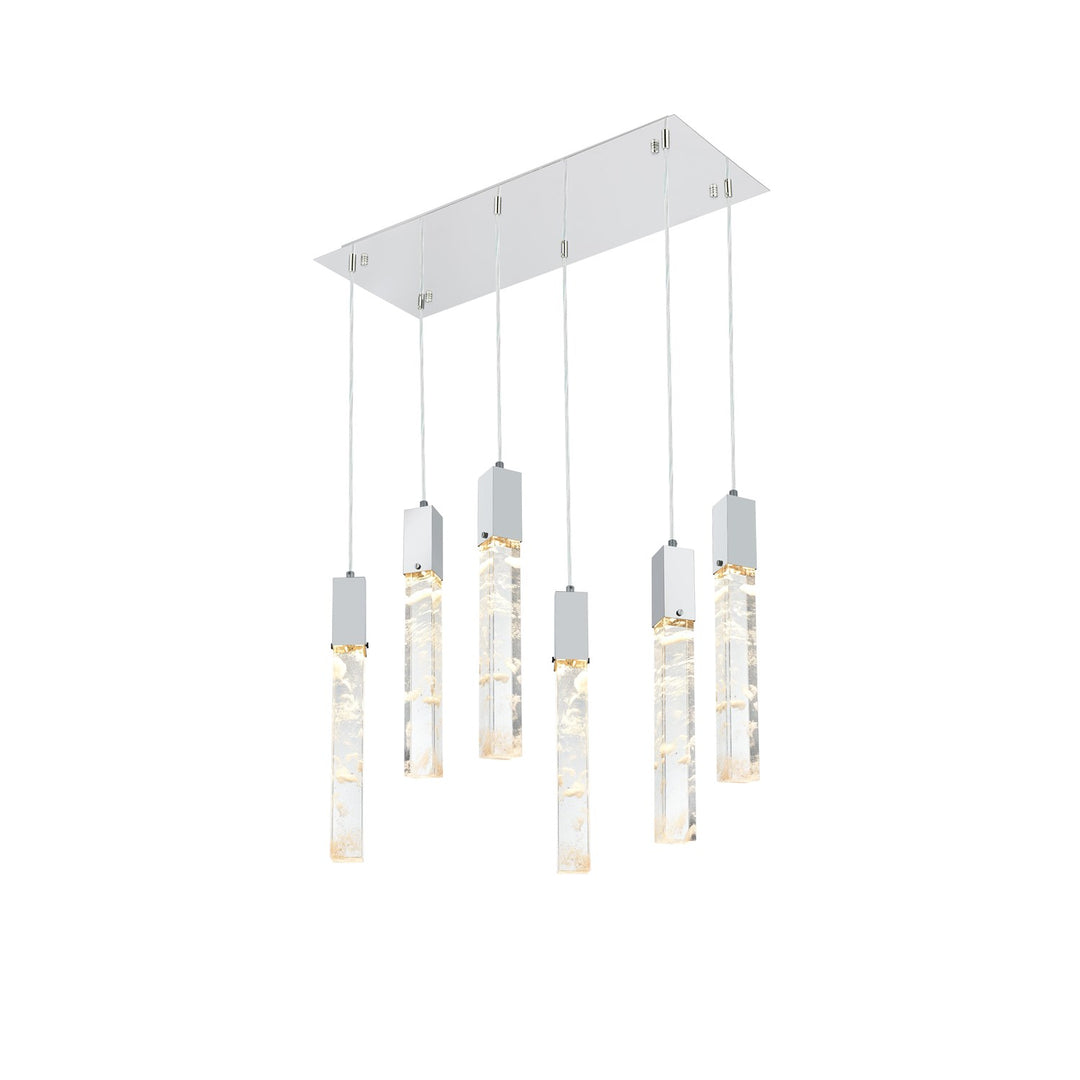 32 Inch Pendant In Chrome by Elegant Lighting