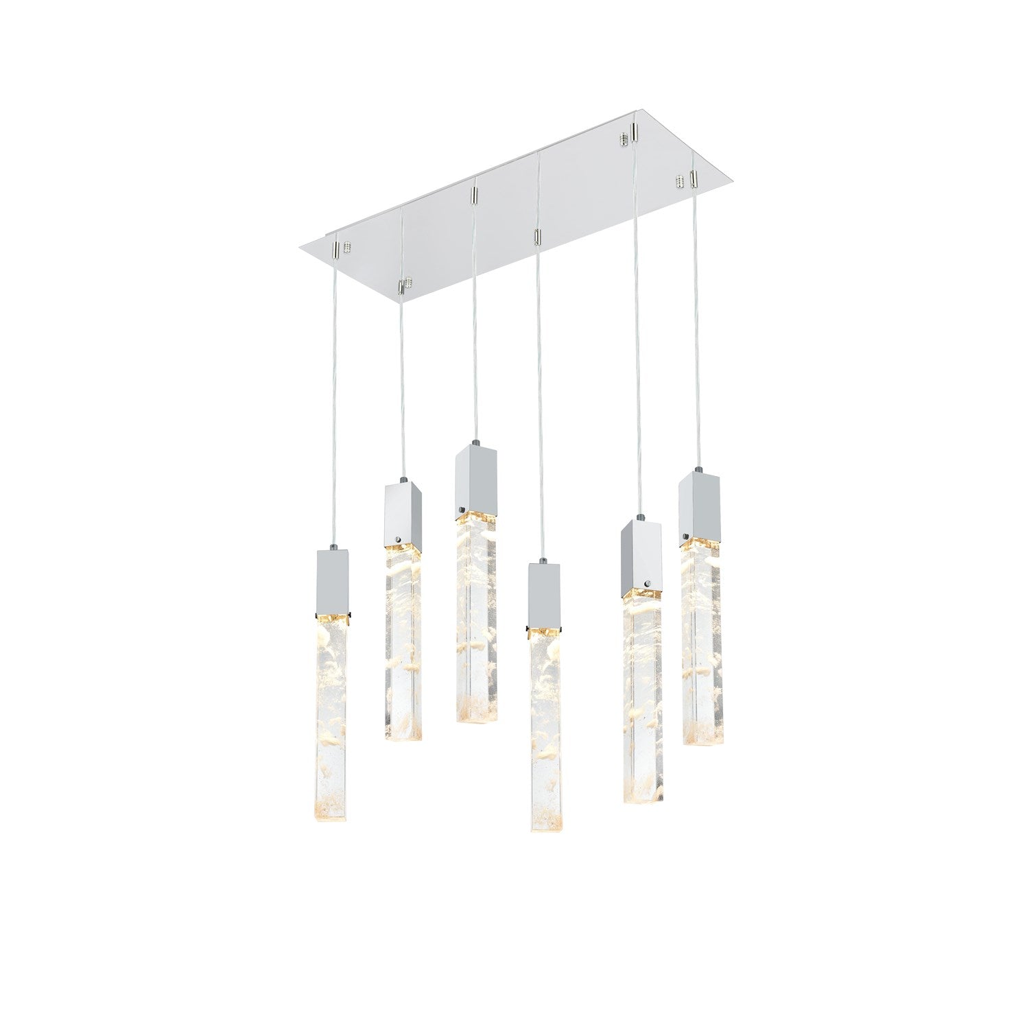 32 Inch Pendant In Chrome by Elegant Lighting