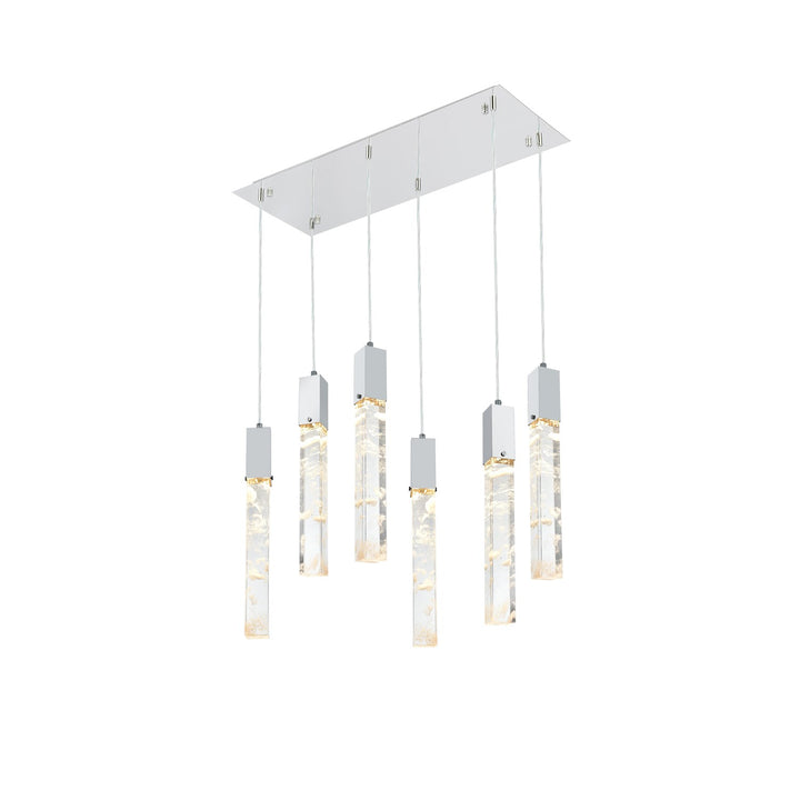 32 Inch Pendant In Chrome by Elegant Lighting
