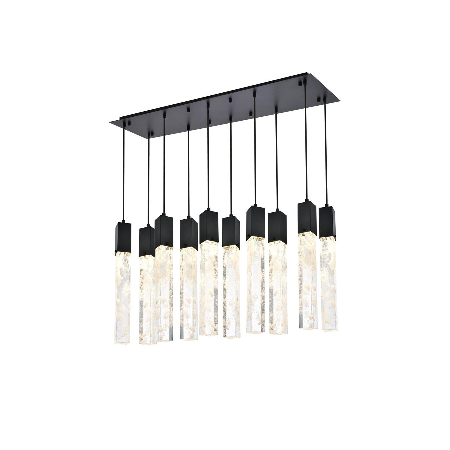 42 Inch Pendant In Black by Elegant Lighting