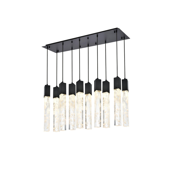 42 Inch Pendant In Black by Elegant Lighting