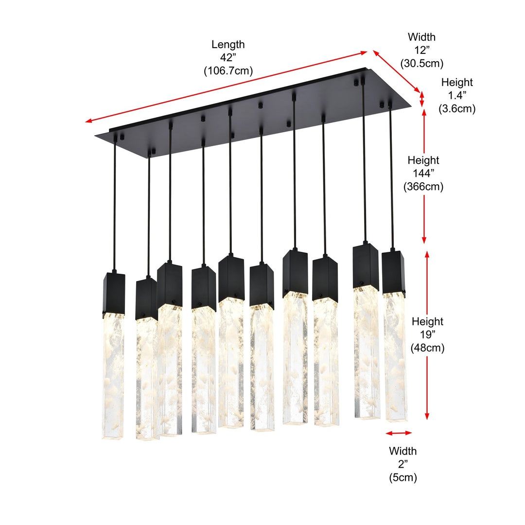 42 Inch Pendant In Black