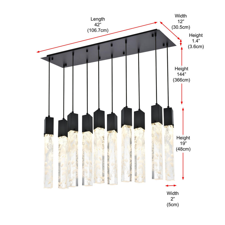 42 Inch Pendant In Black