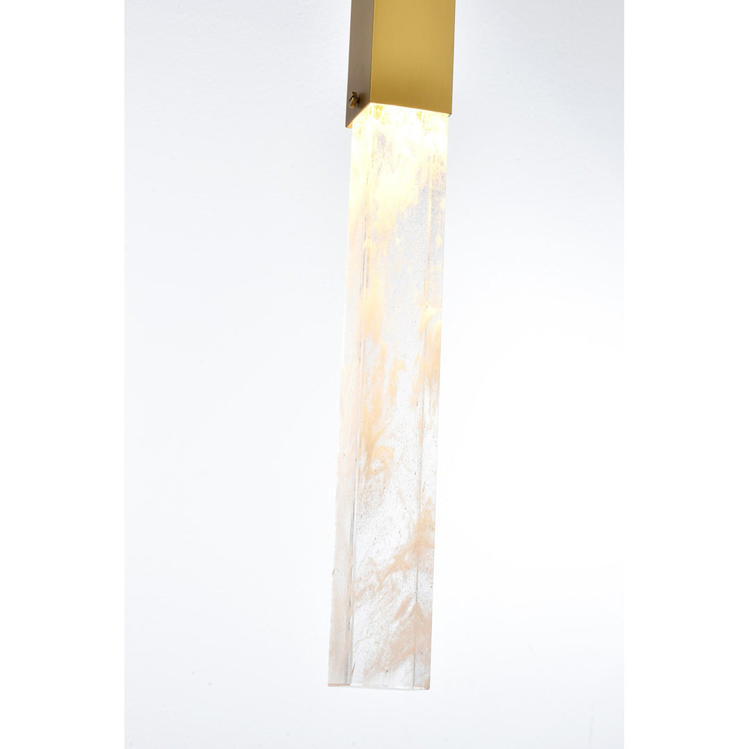5 Inch Pendant In Satin Gold