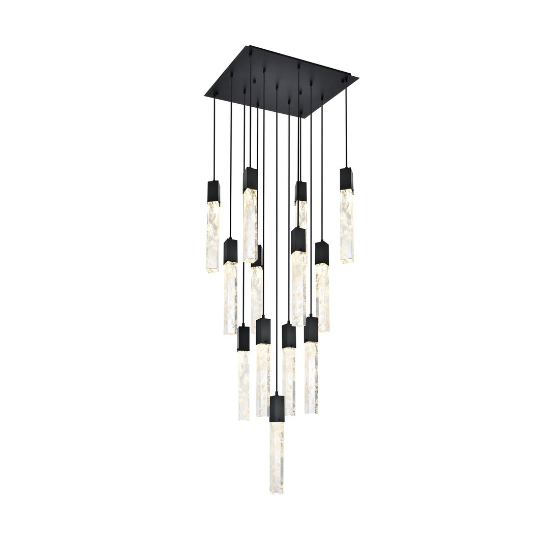 26 Inch Pendant In Black by Elegant Lighting