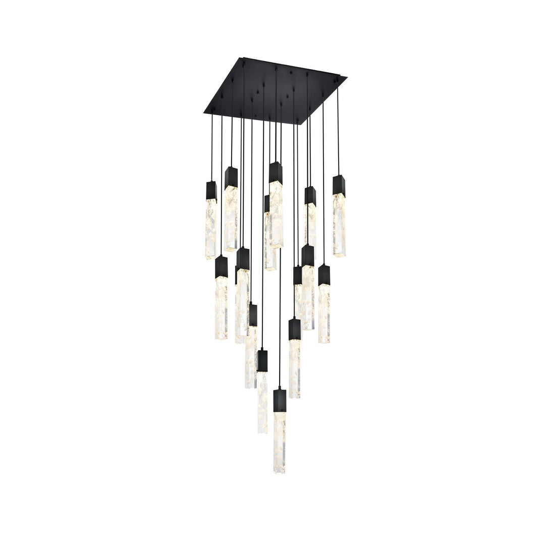 30 Inch Pendant In Black by Elegant Lighting