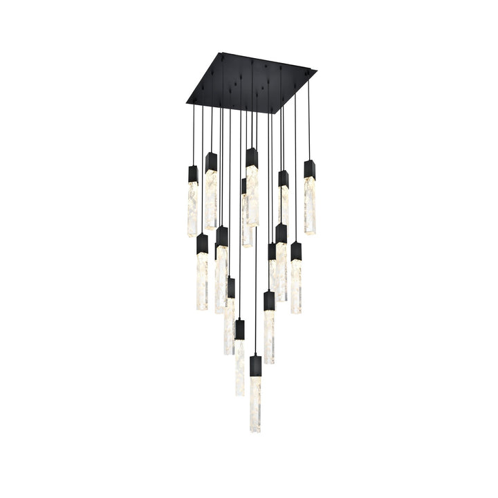 30 Inch Pendant In Black by Elegant Lighting