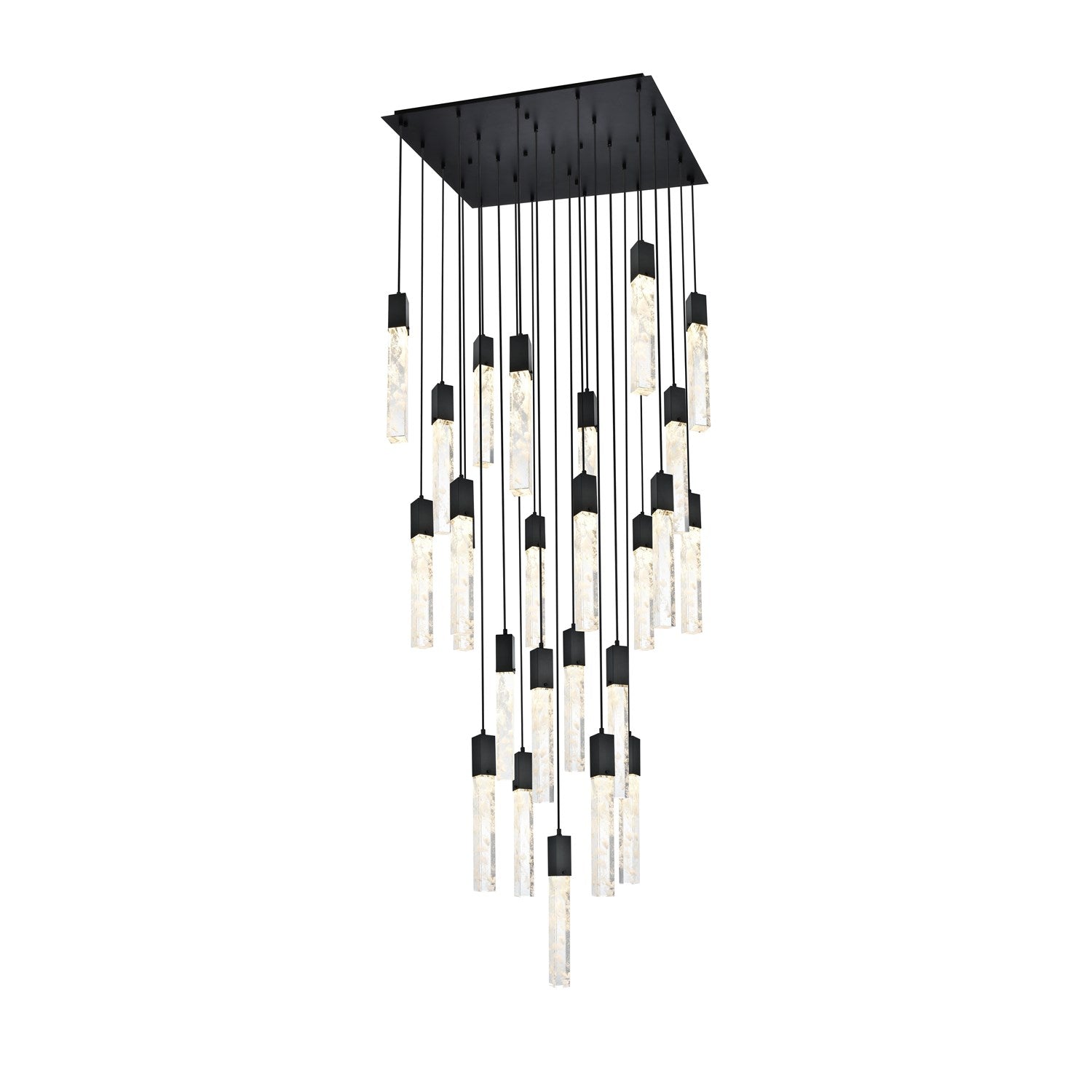 30 Inch Chandelier In Satin Gold by Elegant Lighting
