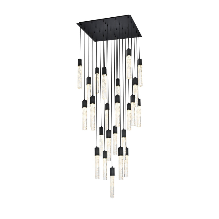 30 Inch Chandelier In Satin Gold by Elegant Lighting