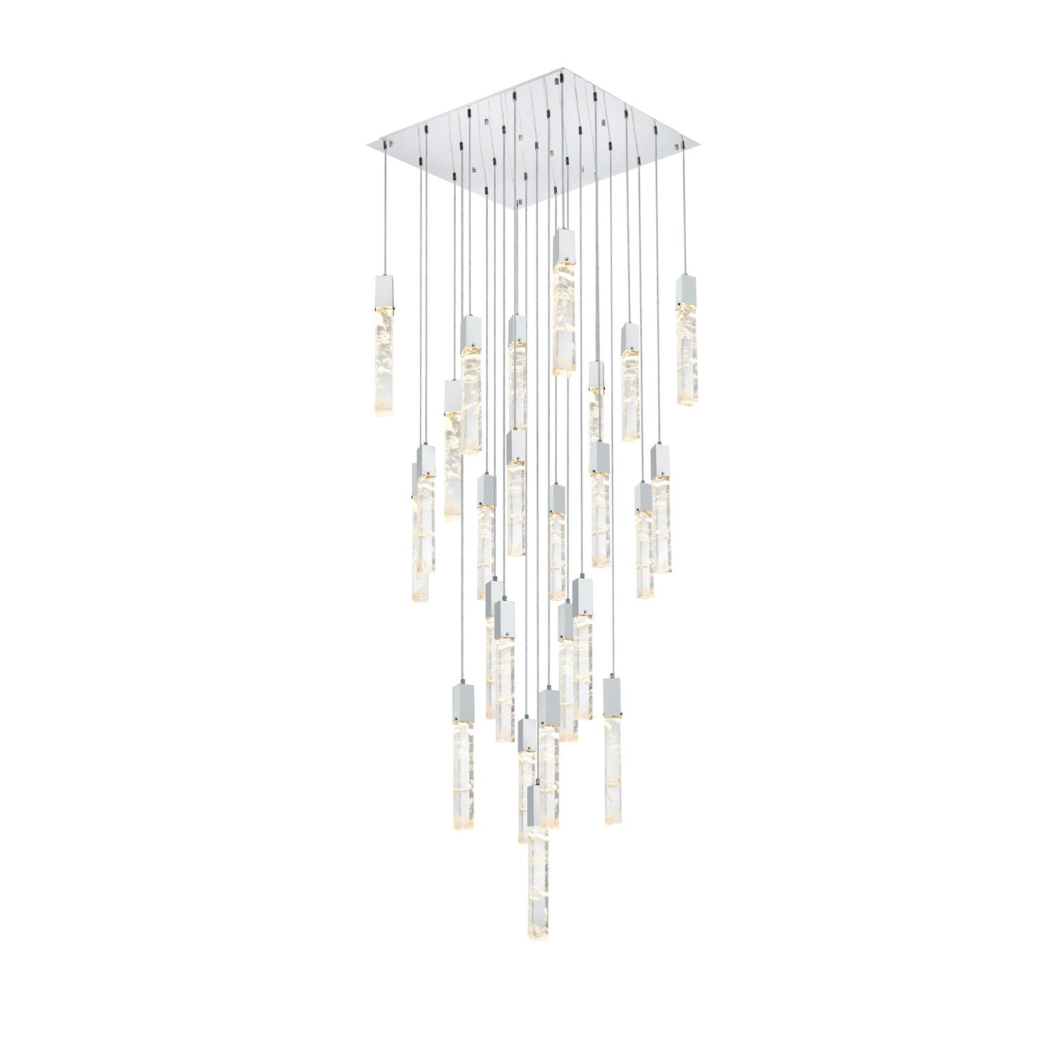 36 Inch Chandelier In Chrome by Elegant Lighting
