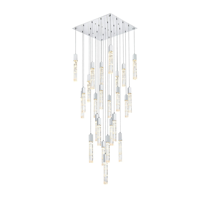 36 Inch Chandelier In Chrome by Elegant Lighting