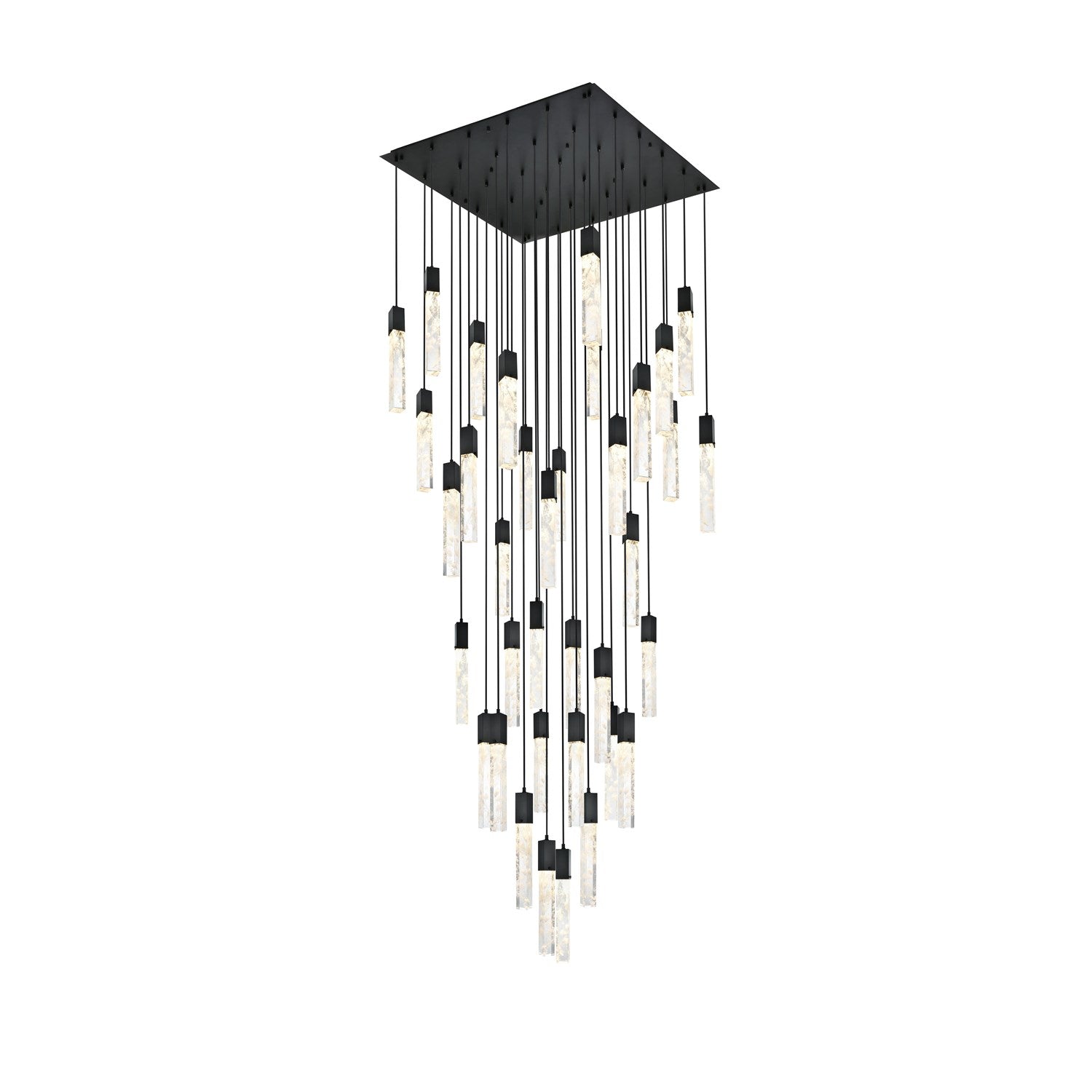 42 Inch Chandelier In Black by Elegant Lighting