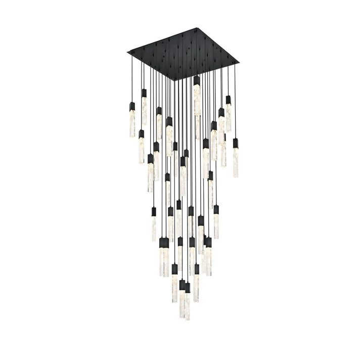 42 Inch Chandelier In Black by Elegant Lighting
