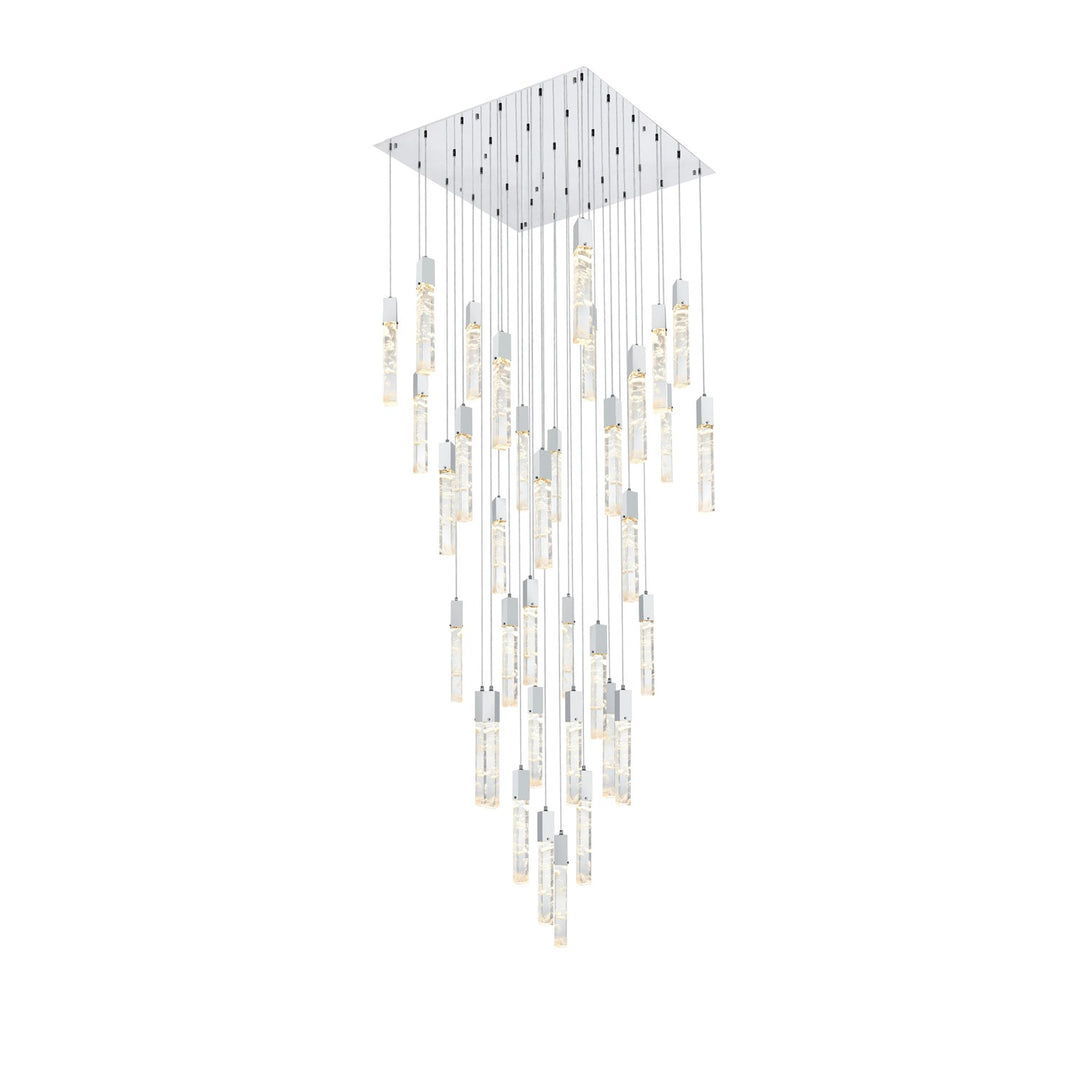 42 Inch Chandelier In Chrome by Elegant Lighting
