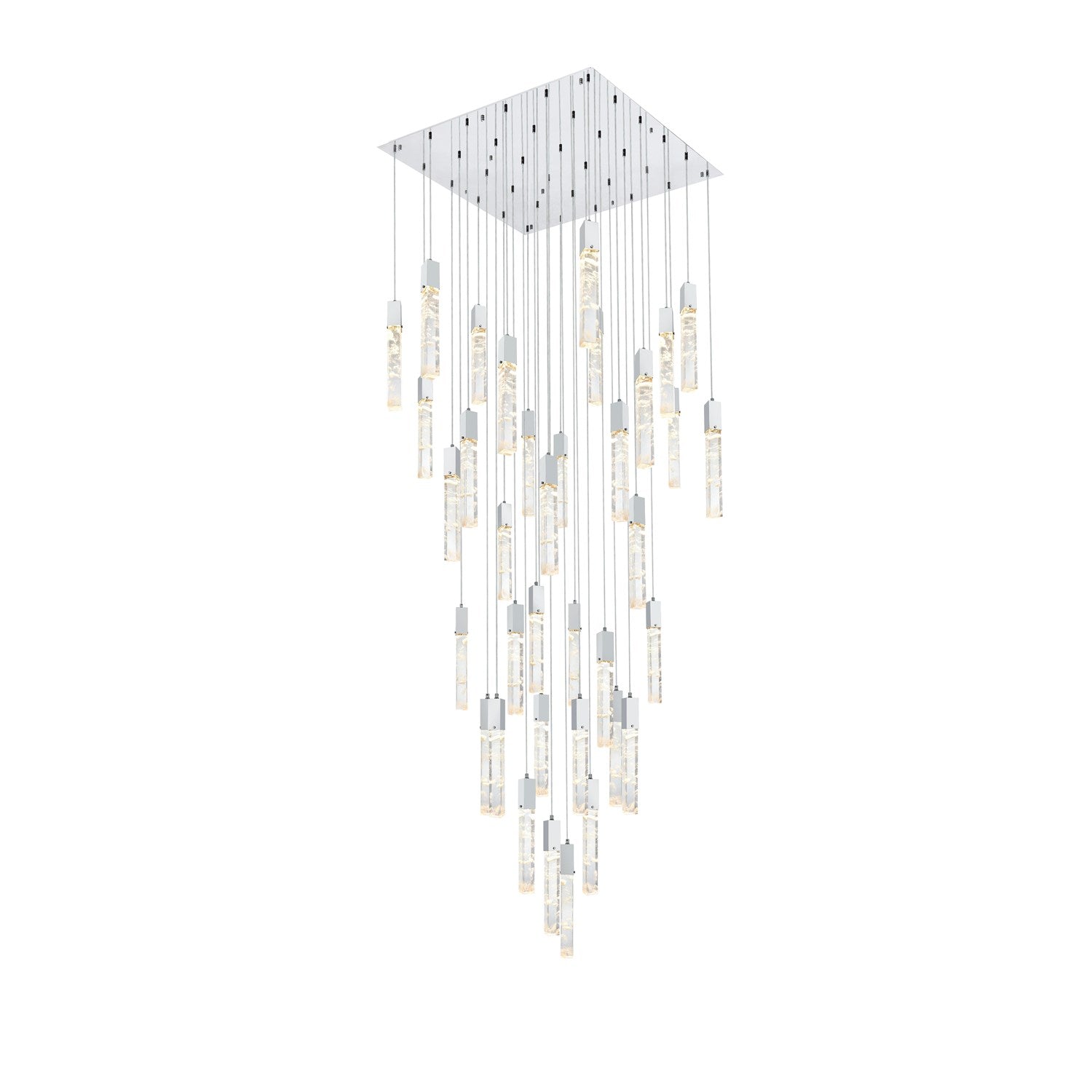 42 Inch Chandelier In Chrome by Elegant Lighting