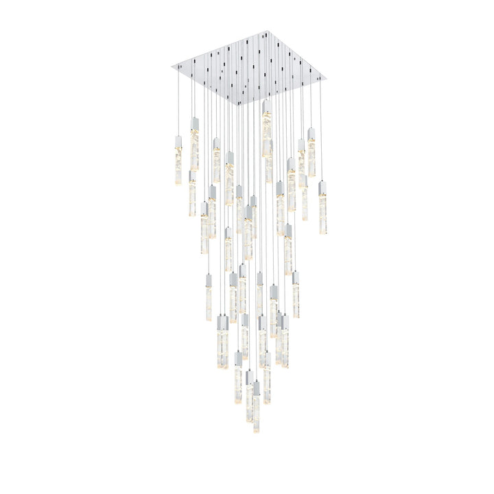42 Inch Chandelier In Chrome by Elegant Lighting