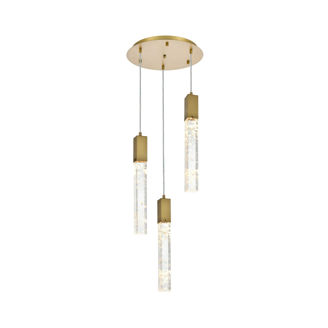 16 Inch Chandelier In Satin Gold by Elegant Lighting